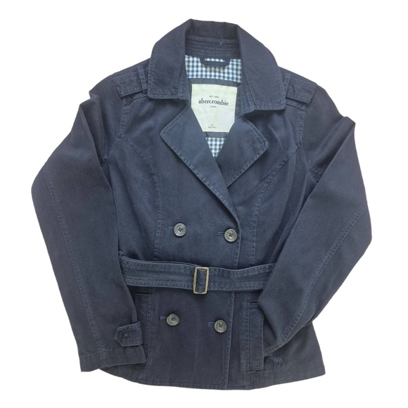 Abercrombie Kids Pea Coat trench coat Girls Navy Classic kids Fall Fashion XL - Picture 1 of 6